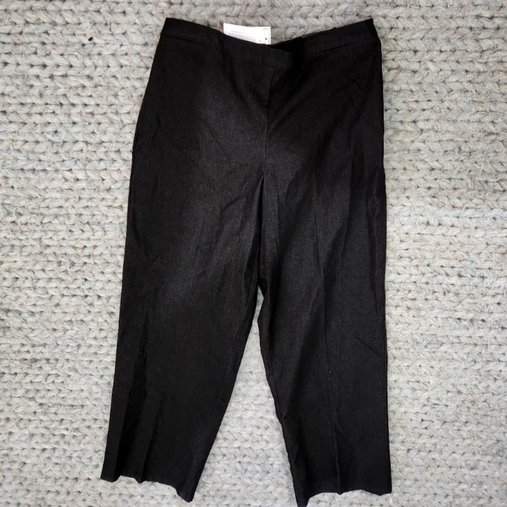 Alfred Dunner Wide Leg Cotton Pants